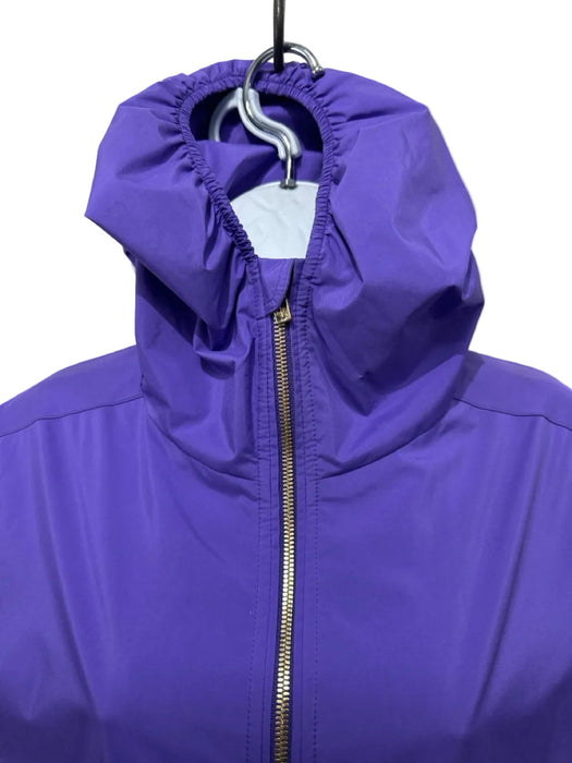 Loro Piana Size S / 42 Purple Polyester Zip Front Cinched Waist Hood Jacket