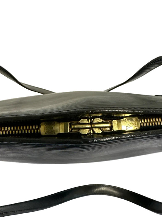 Louis Vuitton Black Leather Epi Zip Close Top Handle Shoulder Bag