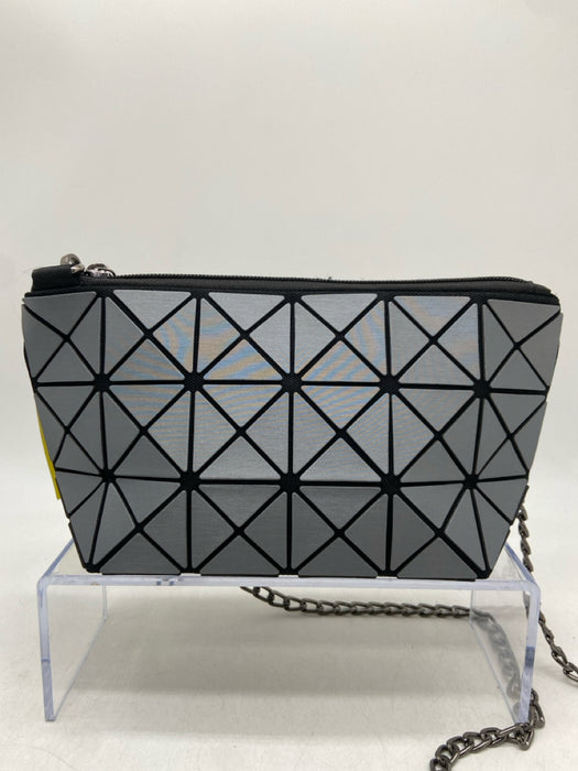 Bao Bao Issey Miyake Gunmetal & black PVC Geometric Rectangular Detachable Bag