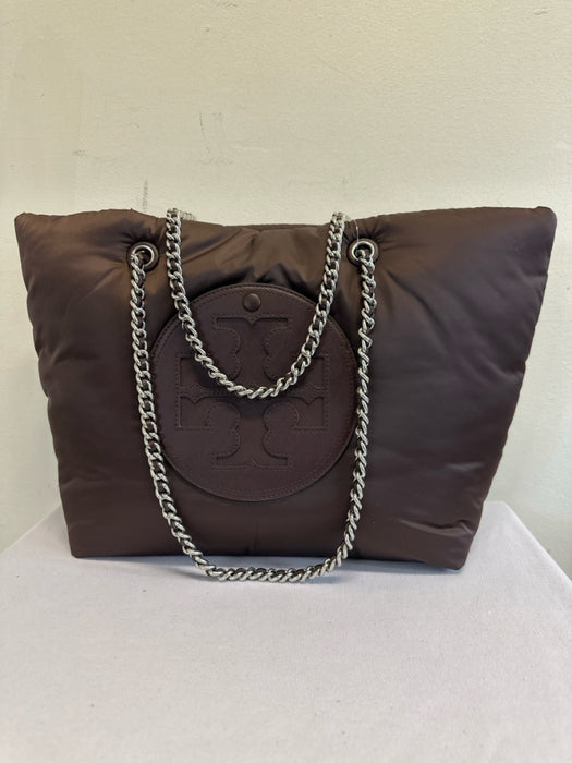 Tory Burch Burgundy Red Nylon Magnetic Closure Puffer Bag