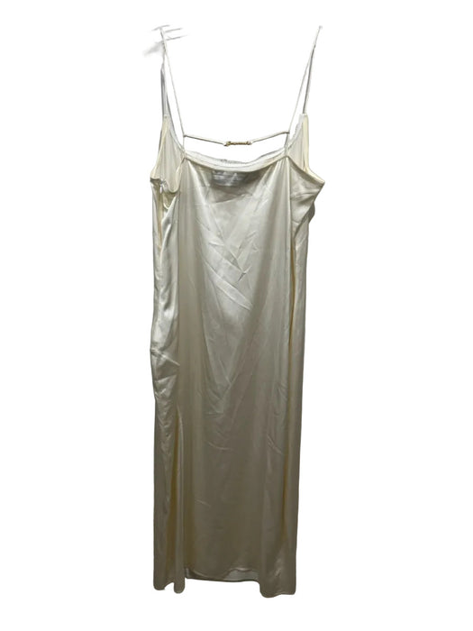 Jacquemus Size m / 40 Ivory White Viscose Sleeveless Slip dress Midi Dress