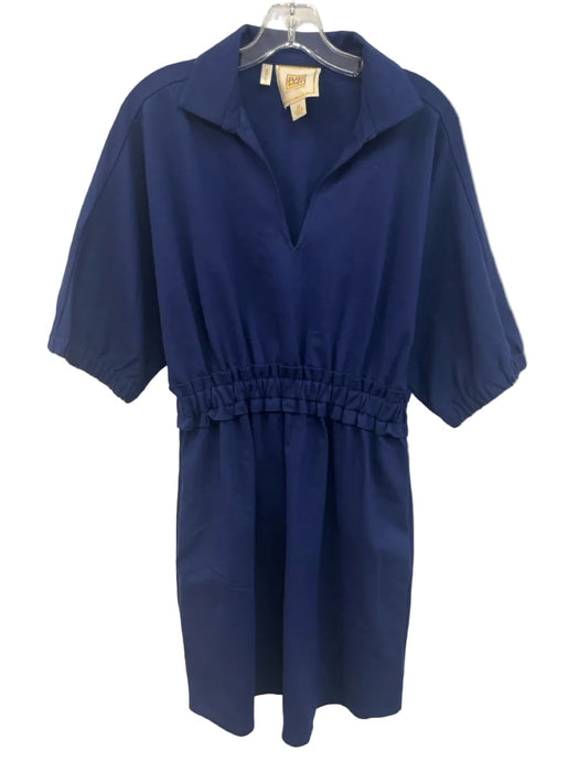 Emily McCarthy Size M Royal Blue Rayon Blend Short Sleeve Collar Dress