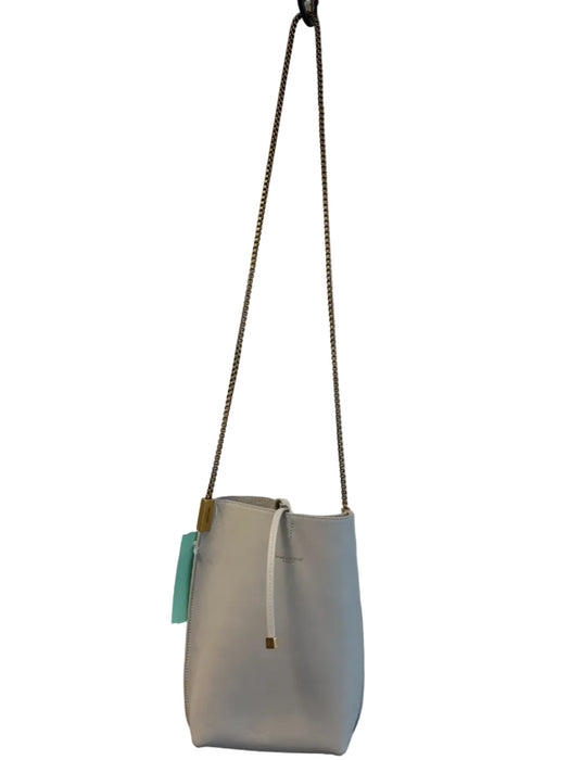 Saint Laurent Cream Leather Brass Hardware Chain Strap Card holder Tie Top Bag