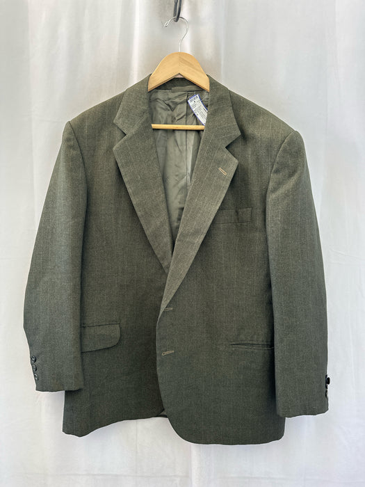 Gucci Vintage Dark Green Wool Blend Stripe Lined Short Men's Blazer