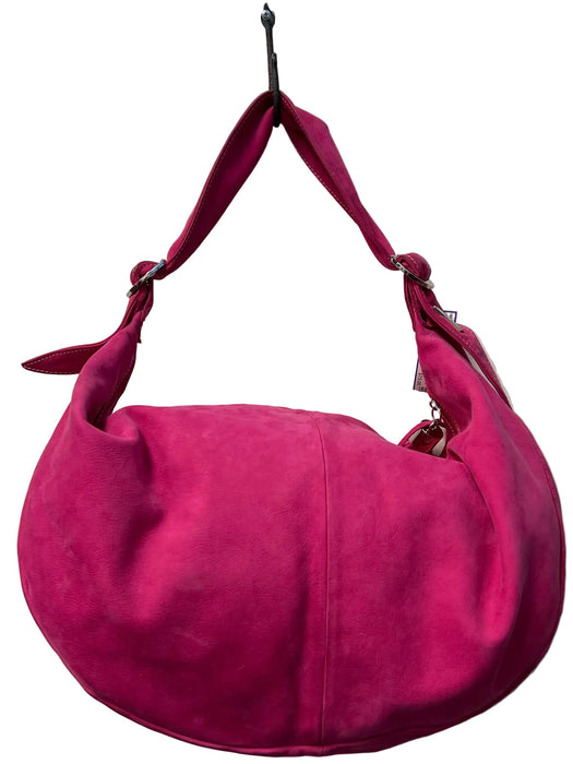 Pulicati Fuscia Pink Leather Stud Detail Silver Detail Tassle Detail Purse