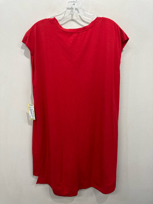 Y-3 Adidas Size M Red Cotton Sleeveless Zipper Detail Above knee Dress