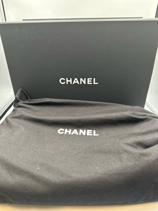 Chanel Beige Leather turn lock Quilted Flap Two Tone Chain Bag