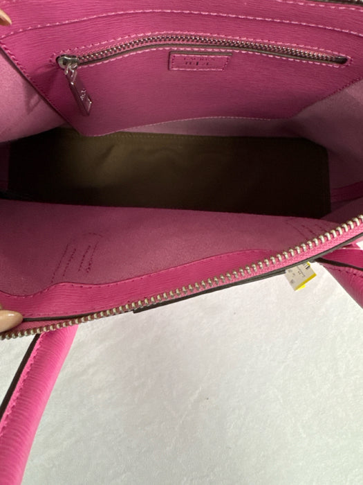 Lauren Ralph Lauren Pink Saffiano Leather Zip Top Multiple Straps Bag