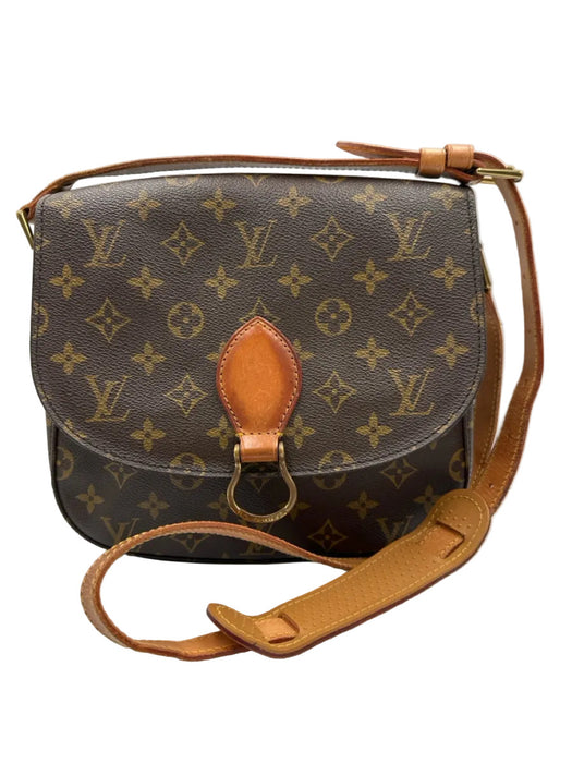 Louis Vuitton Brown Coated Canvas Monogram Flap Top Adjustable Strap Bag