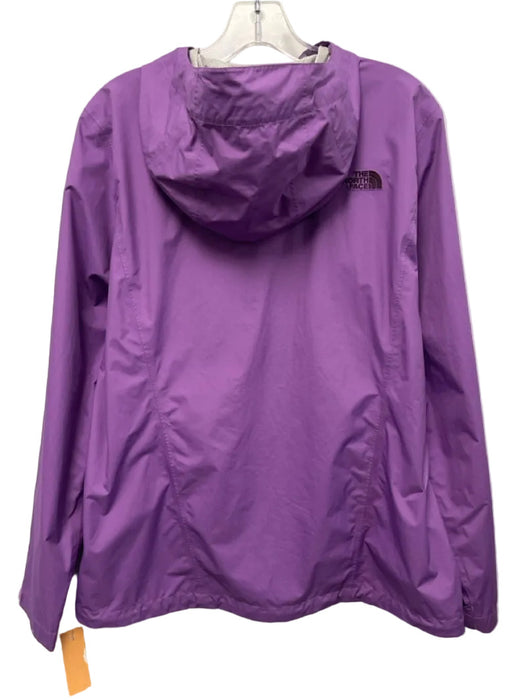 The North Face Size L Purple Synthetic Hood Zip Up Pockets Jacket
