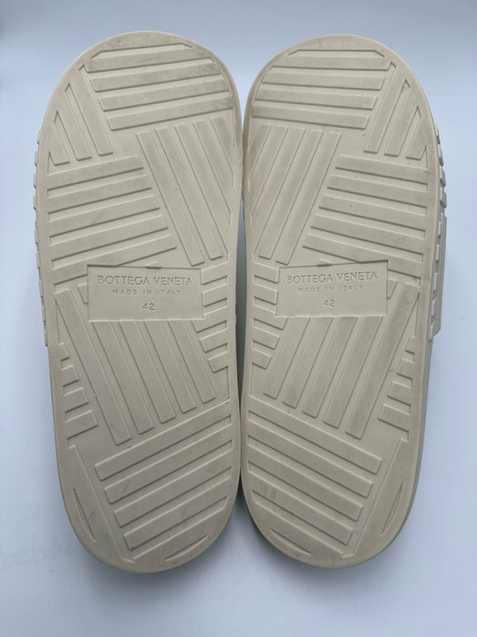 Bottega Veneta Shoe Size 42 Cream Rubber Slide Men's Shoes