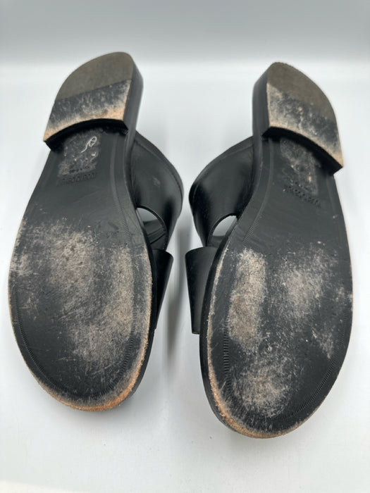Roberto Cavalli Shoe Size 44 Black Leather Solid Slide Men's Shoes