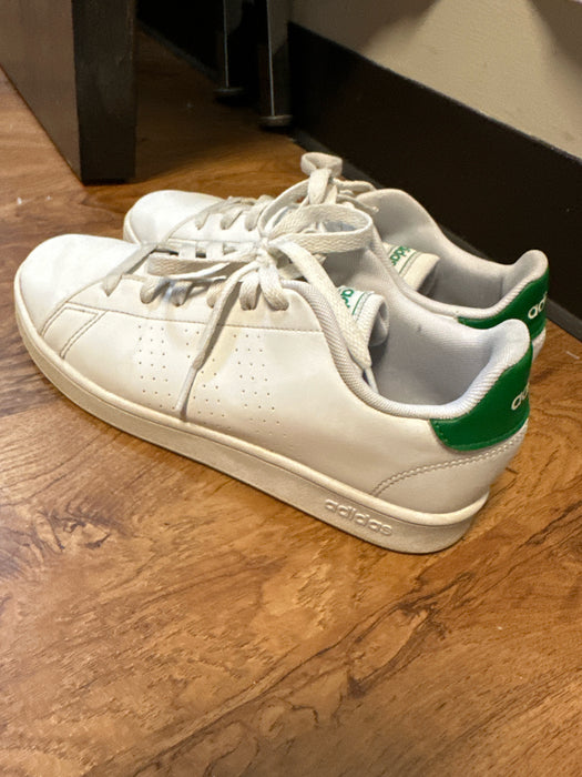 Adidas Shoe Size 5.5 White & Green Leather Low Top Leather Color Block Sneakers