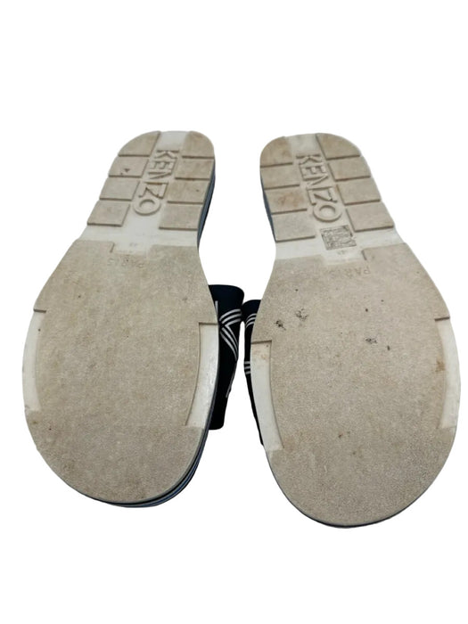 Kenzo Shoe Size 45 Black & White Rubber logo Slide Men's Shoes