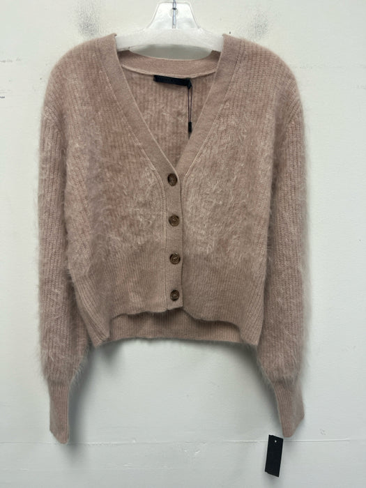 Jenni Kayne Size XS Dusty Pink Cashmere Button Front Fuzzy V Neck Cardigan