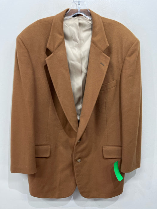 H Stockton Brown Camel Hair Solid 2 Button Men's Blazer