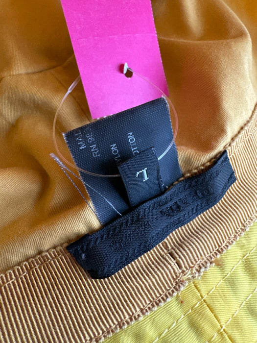 Prada Yellow Nylon Logo Water Resistant Bucket Hat