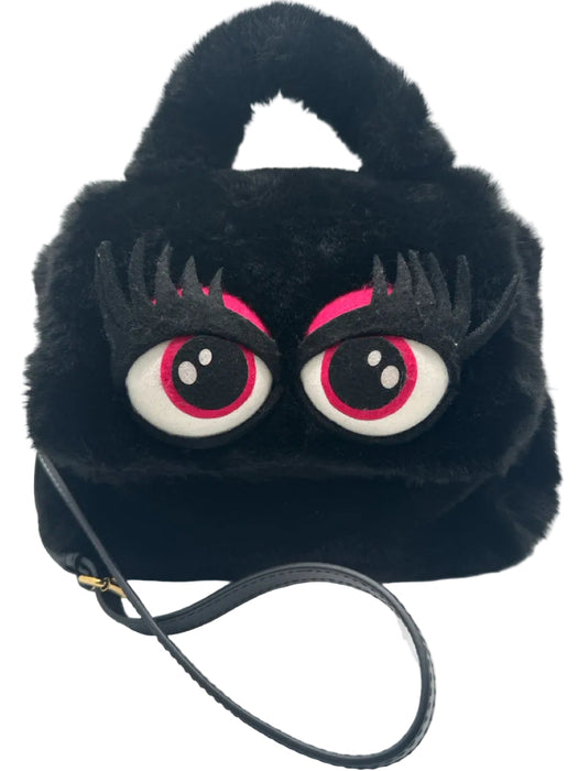 Moschino Black Faux Fur Crossbody Monster Fuzzy Bag