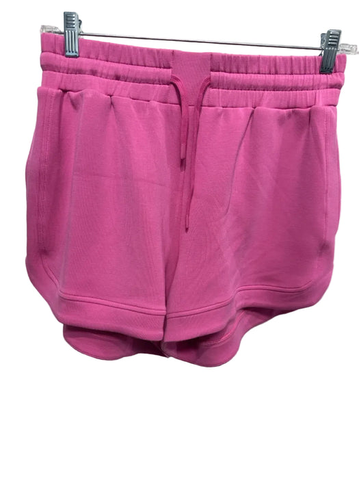 Varley Size M Pink Viscose Drawstring Waist Shorts