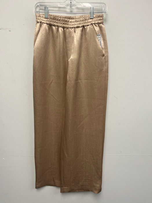 Closed Size XXS Beige Elastic Waist Satin Pockets Wide Leg Pants