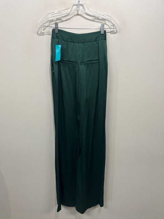 Veronica Beard Size 4/2 Green Acetate Blend Pintuck Front Straight Leg Pant Set