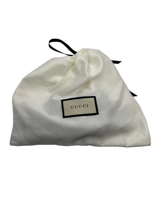 Gucci Black Leather Gold Tone Hardware GG Pearl Accents Box & Bag Inc. Belts