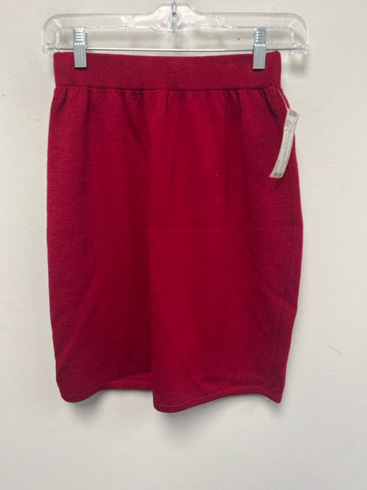 St. John Collection Size 6 Red No Fabric Tag Elastic Waistband Knit Pencil Skirt