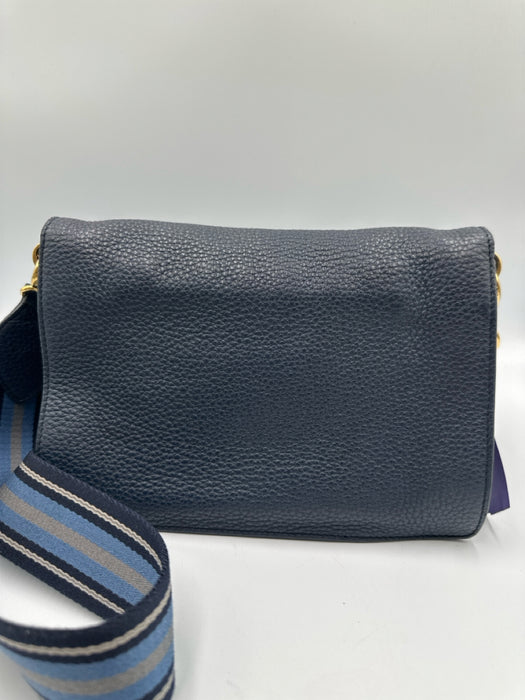 Prada Slate Blue Leather Logo extra strap incl. flap Bag