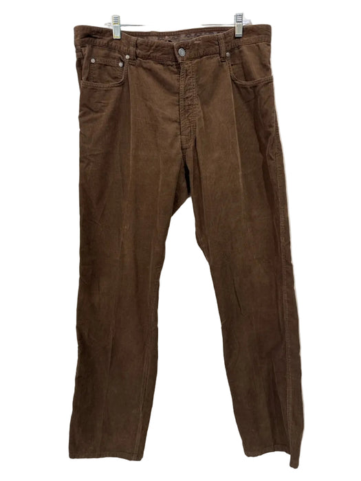 Zegna Size 38 Brown Cotton Cordouroy Khakis Men's Pants