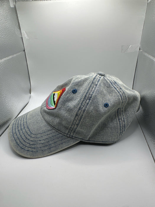 Lauren Moshi Blue & Multi Denim Lips Hat