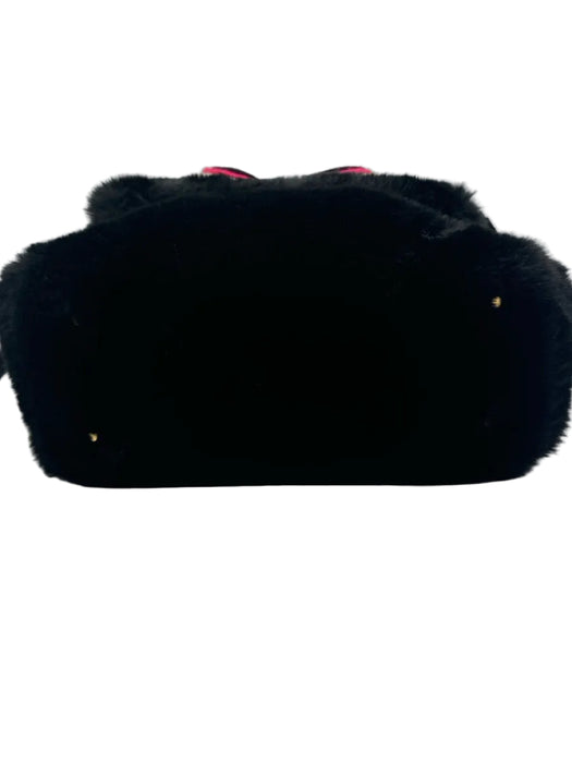 Moschino Black Faux Fur Crossbody Monster Fuzzy Bag