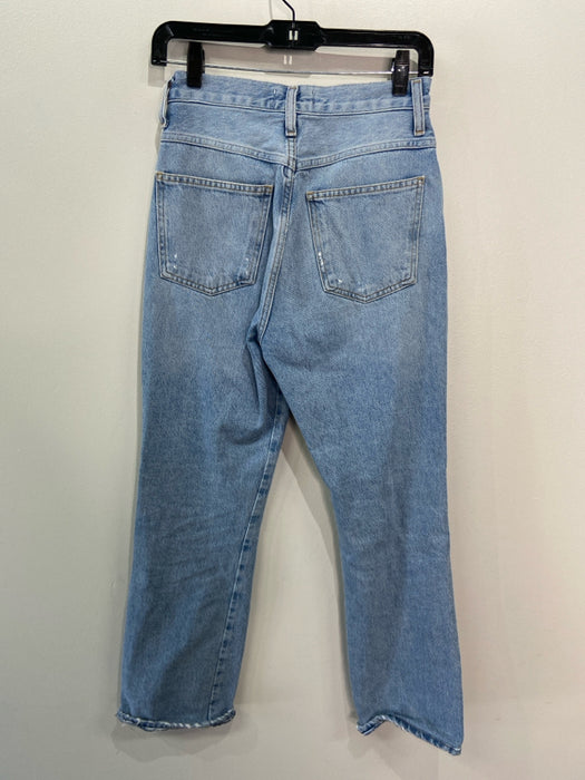 Agolde Size 25 Light Wash Cotton Zip Fly Pockets Jeans