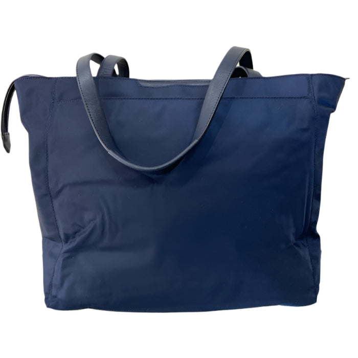 Tumi Navy Blue Nylon Tote 2 handles Zip closure Bag