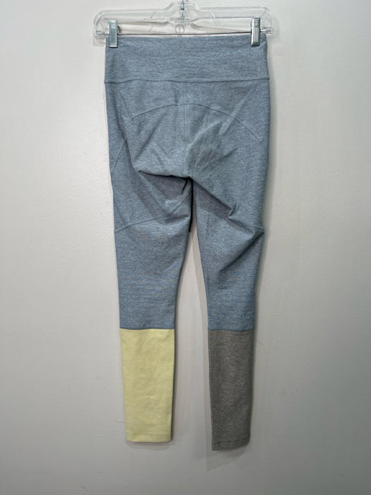Outdoor Voices Size XS Gray, Blue, Yellow Polyester Blend High Rise Leggings