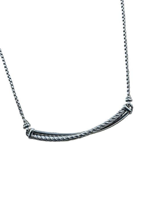 David Yurman Silver 925 Sterling Silver Lobster Clasp Box Chain Necklace