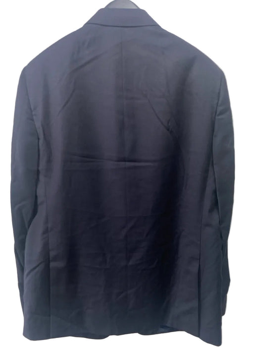 Saks Fifth Ave NWT Navy Blue Wool Solid 2 Button Men's Suit