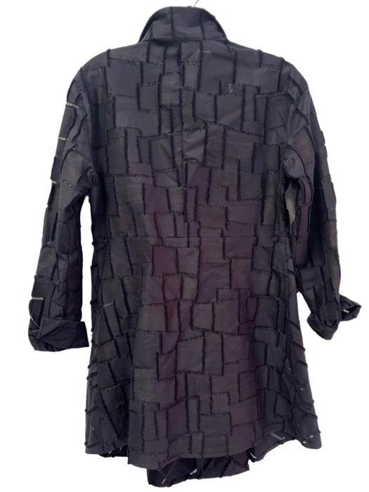 Piazza Sempione Size 40 Black Polyamide Blend Long Sleeve Button Down Jacket