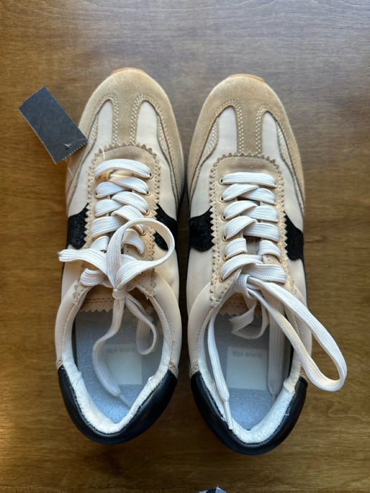 Dolce Vita Shoe Size 8.5 Tan & black Suede Lace Up Athletic Sneakers