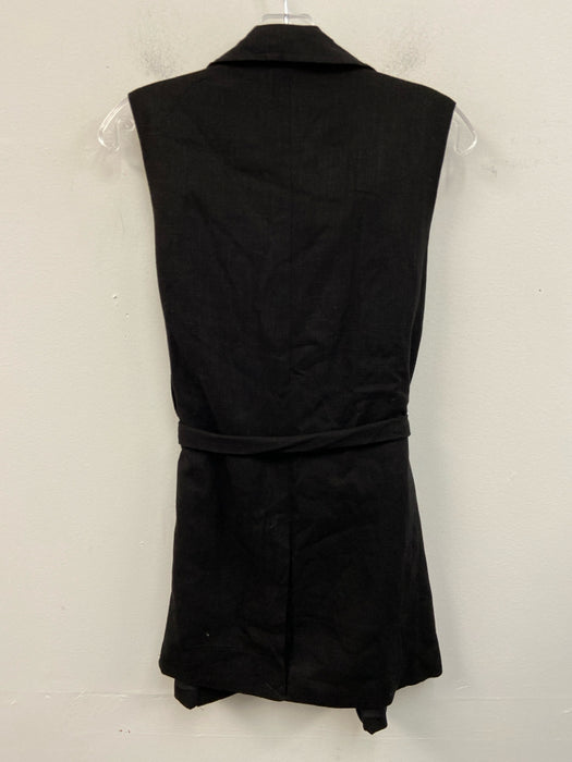Commense Size XS Black Rayon Blend Sash Wrap Vest