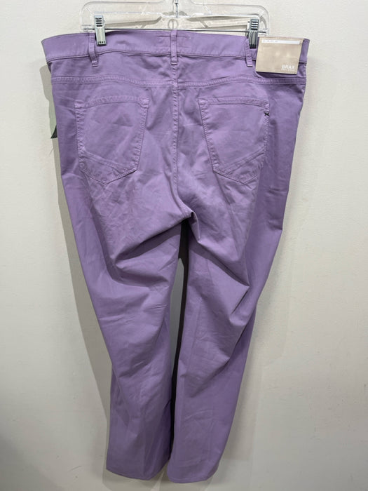 Brax Size 40 Purple Cotton Blend Solid Khakis Men's Pants