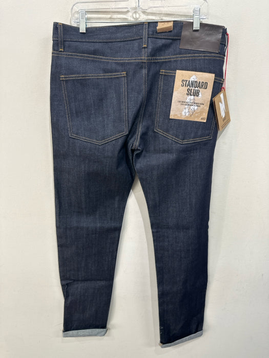 Naked & Famous NWT Size 36 Dark Wash Cotton Solid Jean Men's Pants