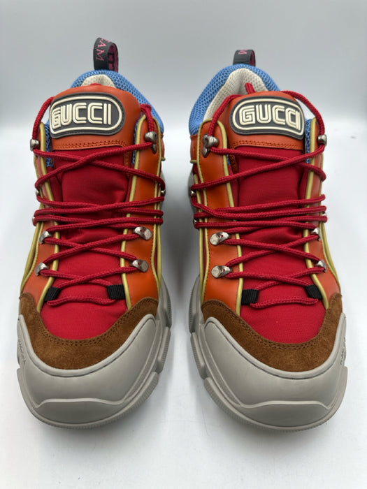 Gucci Shoe Size 12 Orange & Multi Synthetic Laces Men's Shoes