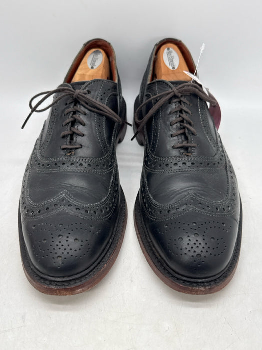 Allen Edmonds Shoe Size 10 AS IS Black Leather Lace Up Stacked Heel oxford Shoes