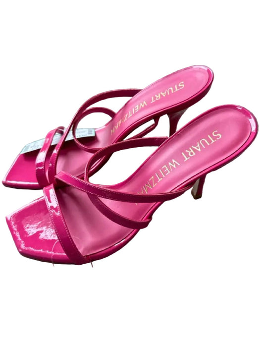 Stuart Weitzman Shoe Size 7.5 Hot pink Patent Leather Stiletto Sandals