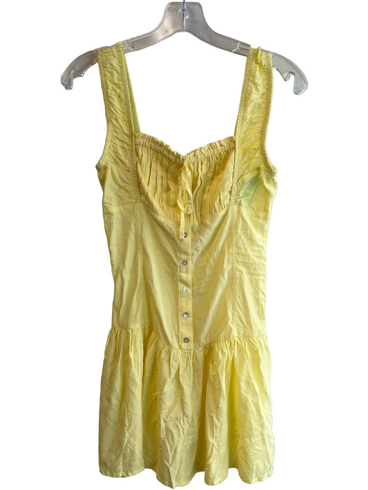 Frankies Bikinis Size Medium Yellow Rayon Sleeveless puckered circles — Labels Resale Boutique