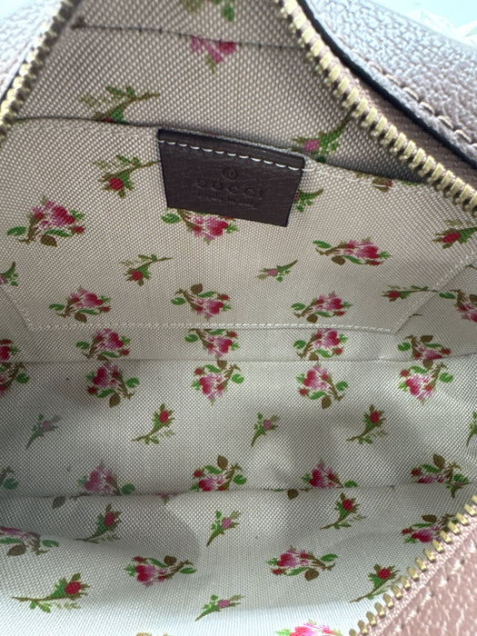 Gucci Brown, Yellow & Green Leather Coated Canvas Guccissima Crossbody Bag