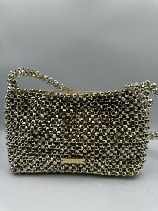 Loeffler Randall Champagne Gold Beaded Jeweled Shoulder Bag Bag