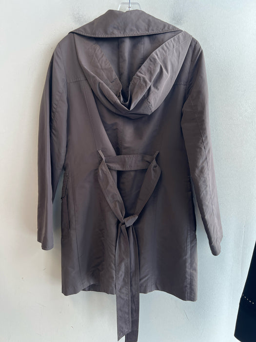 Ellen Tracy Size Small Olive Green Polyester & Nylon Front Zip & Snap Jacket