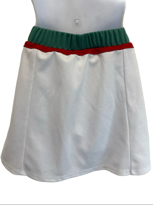 Sergio Tacchini Size Medium White, Red, Green Polyester Elastic Waist Skirt Set