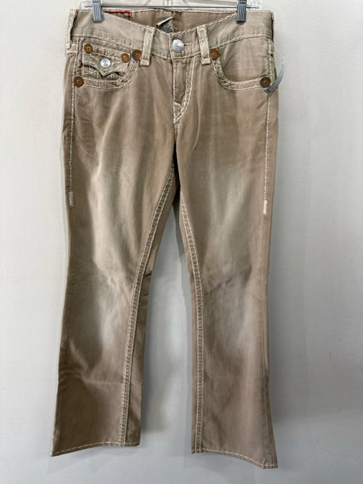 True Religion Size 30 Khaki Cotton Solid Zip Fly Men's Pants